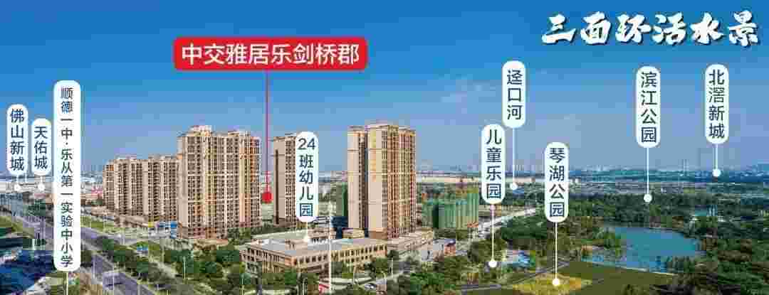 佛山中雅江湾户型怎么样?约96-141㎡公园学府美宅热销