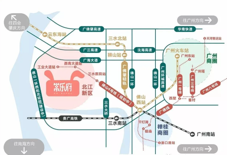 佛山常乐府在售户型,约88-120方南向园景房